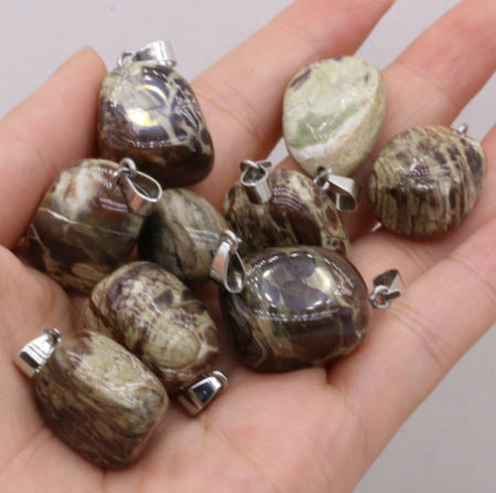 Natural Gemstone Irregular Amorphous Necklace Pendant